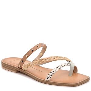 Dolce Vita Brown and Tan Sandals with Crisscross Straps